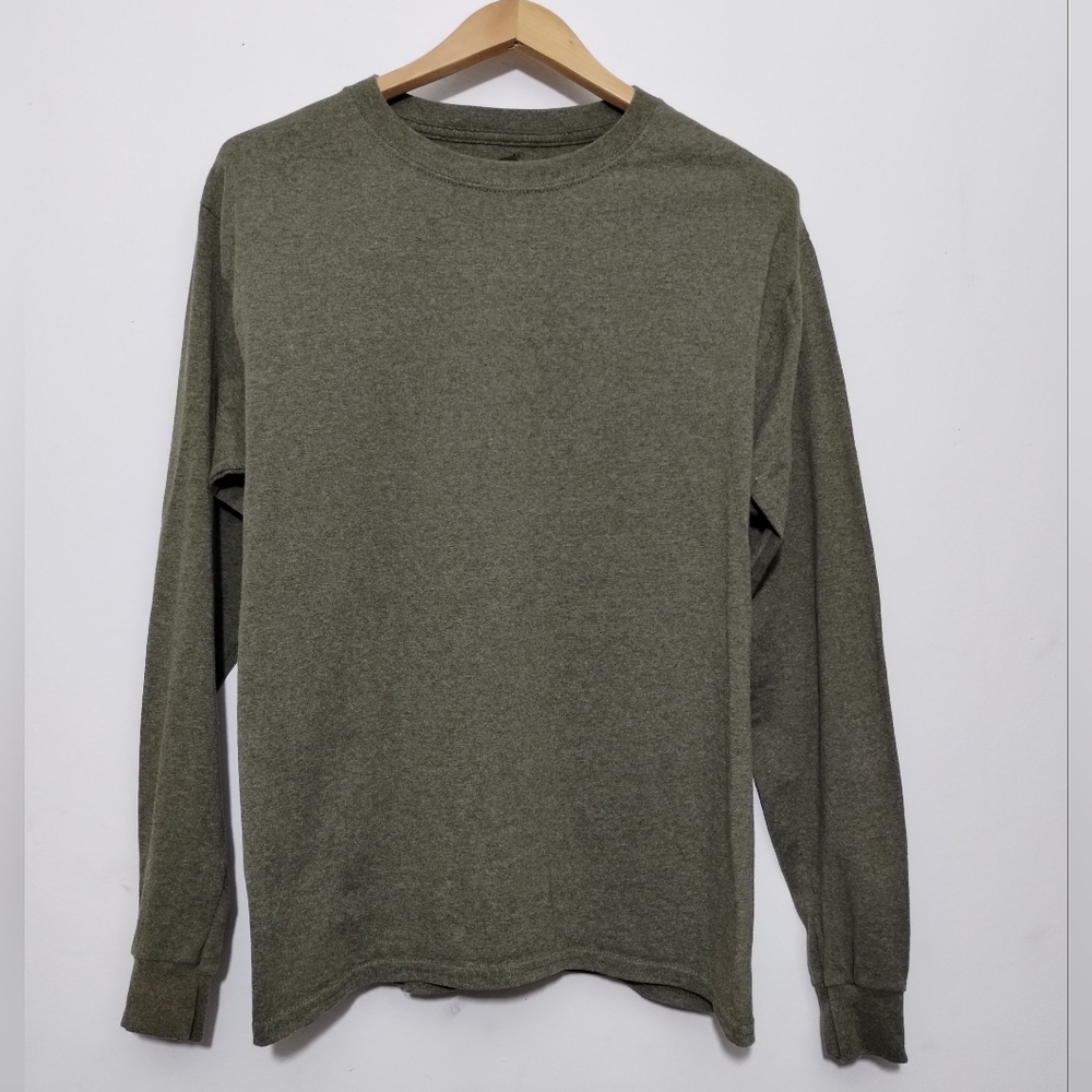Hanes Premium Men's M Long Sleeve Shirt Crew-neck Hearted Preppy